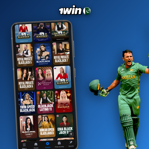 1Win APK home screen on a smartphone — full casino and sportsbook for Pakistan players