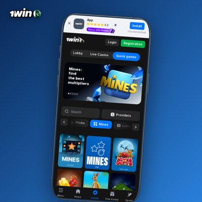 Rising multiplier rocket curve in 1Win Casino instant crash games lobby