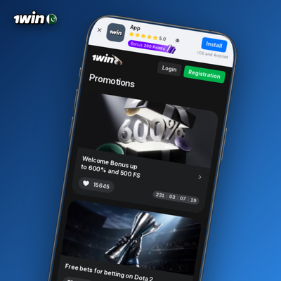 1Win loyalty coins tile showing earn-and-redeem rewards on every real-money bet