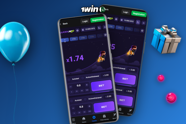 1Win Lucky Jet live bets ticker showing player stakes in PKR and real-time cash-out signals