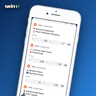 1Win mobile apps on Android and iOS smartphones for betting on the go